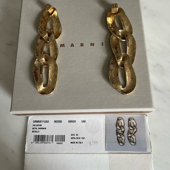 Marni gold link earrings - Picture 5 of 7
